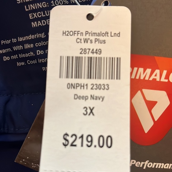 Plus size LL Bean winter coat royal blue NEW - Picture 4 of 4